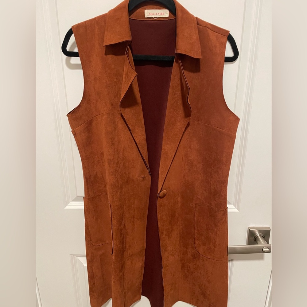 Suede style copper. vest